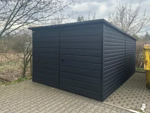 Garage singolo con tetto a shed