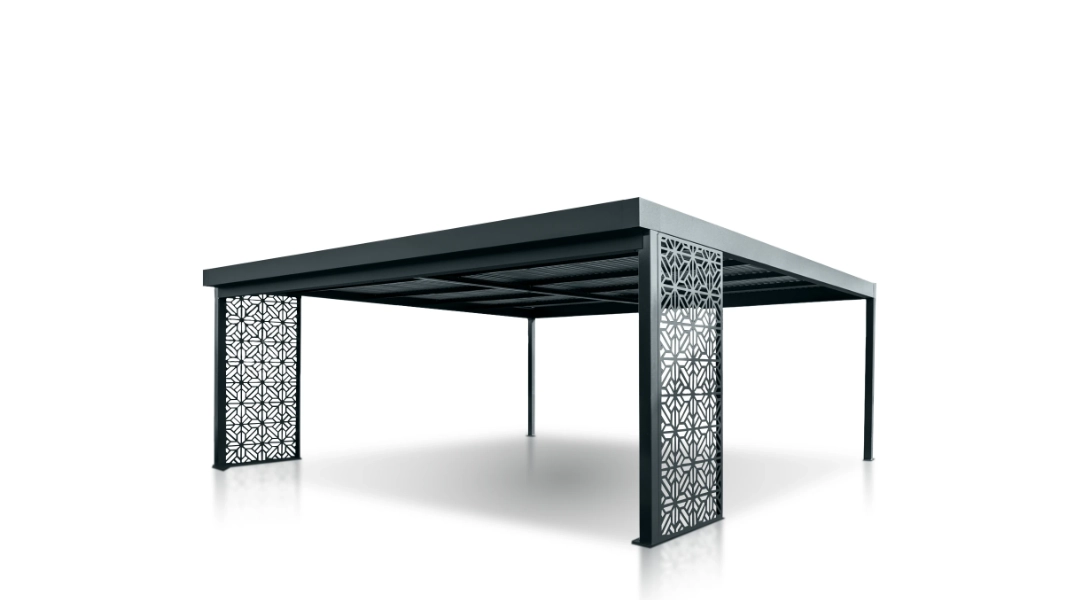 Carport in acciaio color antracite