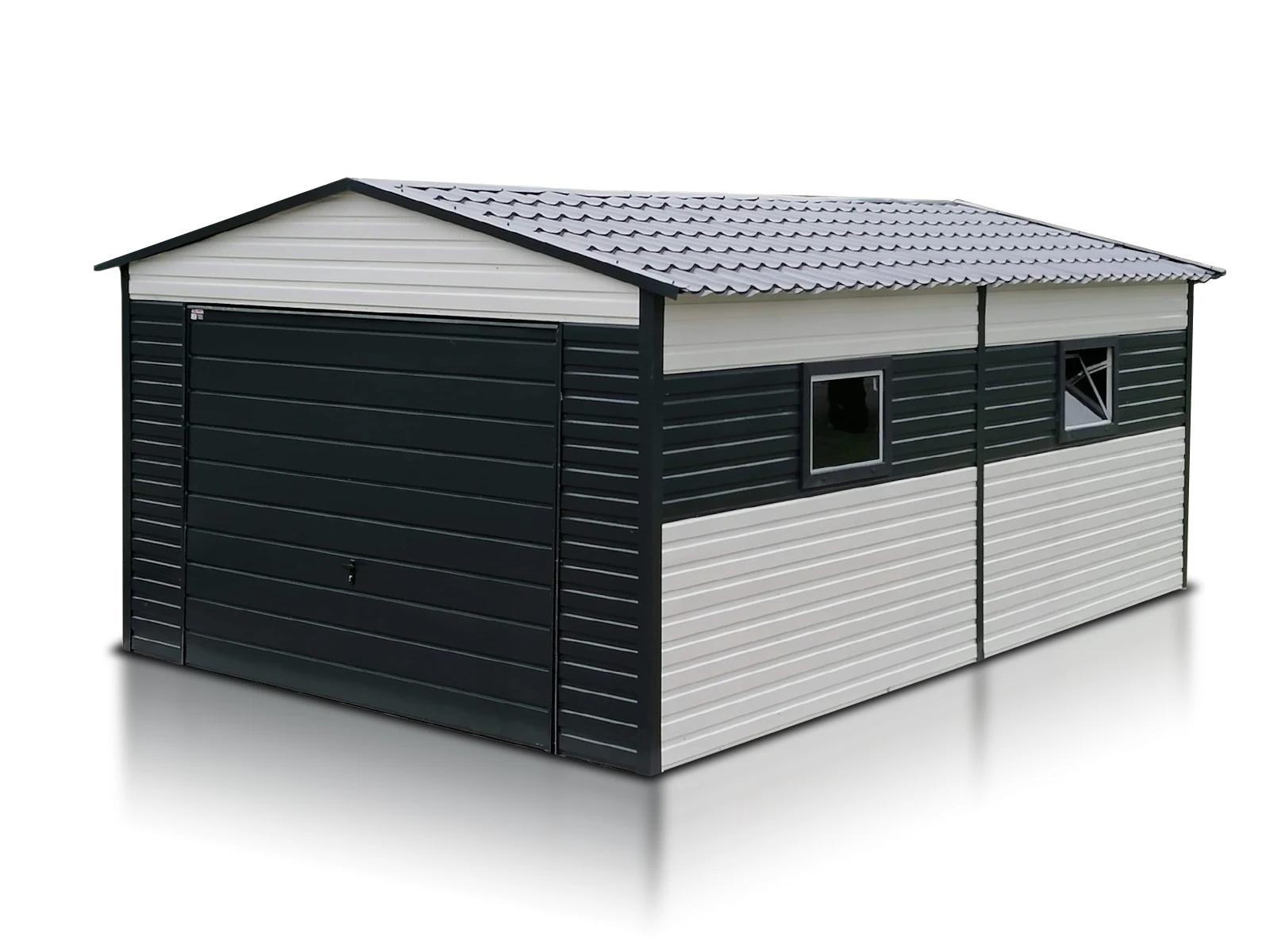 Garage con copertura in tegole metalliche