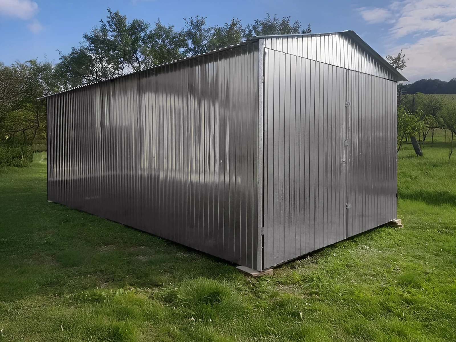 Garage in lamiera zincata 3×5 m