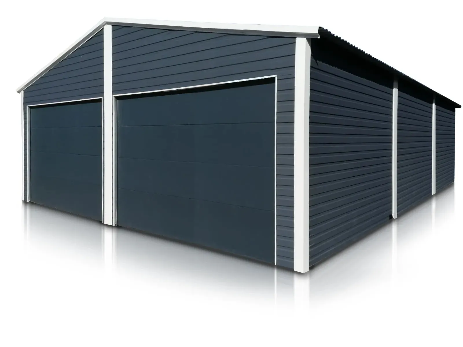 Garage LIDERSTAL a due posti auto con porta sezionale