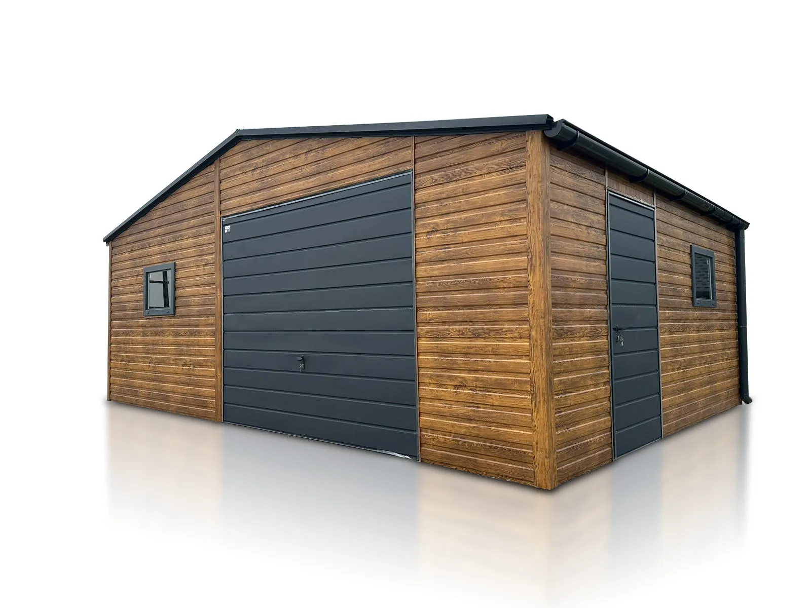 Garage in lamiera effetto legno personalizzato