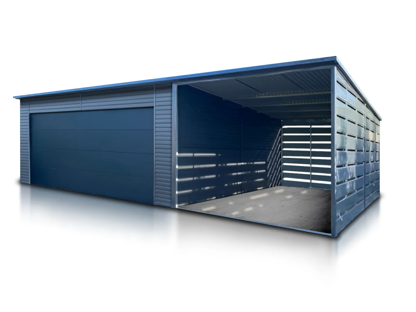 Garage in lamiera LIDERSTAL con porta sezionale