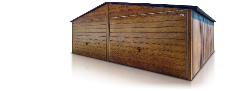 Garage in lamiera effetto legno