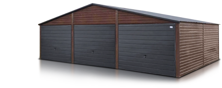 Garage in lamiera a tre posti auto